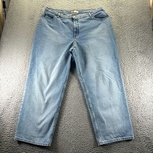 Faded Glory Jeans Womens 22W Blue Cotton Denim Straight Faded Relaxed Workwear